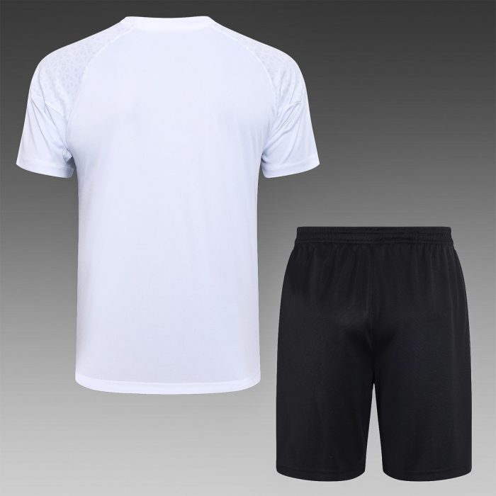 AC Milan 23-24 White Short Sleeve Training Set with 5-Inch Shorts - 图片 6