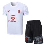 AC Milan 23-24 White Short Sleeve Training Set with 5-Inch Shorts - 图片 8