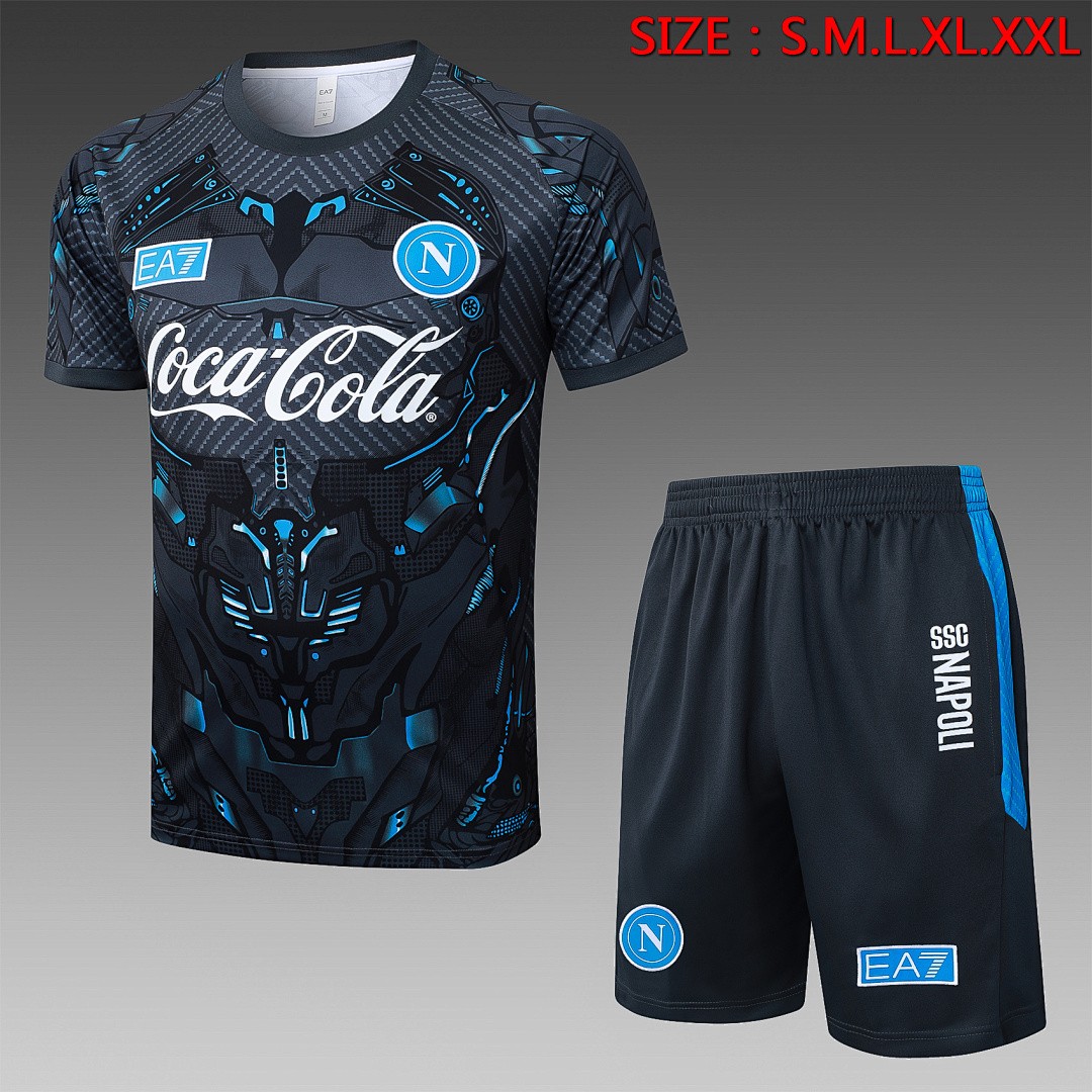 Napoli Dark Grey Splatter Short Sleeve Training Suit