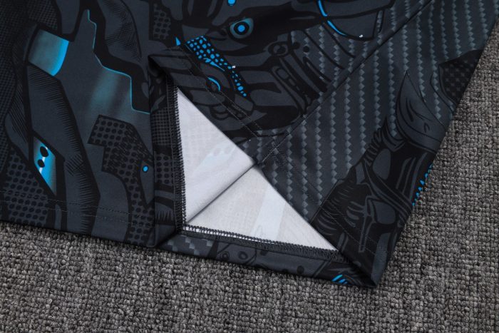 Napoli Dark Grey Splatter Short Sleeve Training Suit - 图片 4