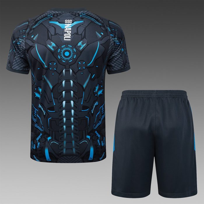 Napoli Dark Grey Splatter Short Sleeve Training Suit - 图片 6