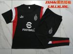 AC Milan 23-24 Black Short Sleeve Training Set with Pants - 图片 9
