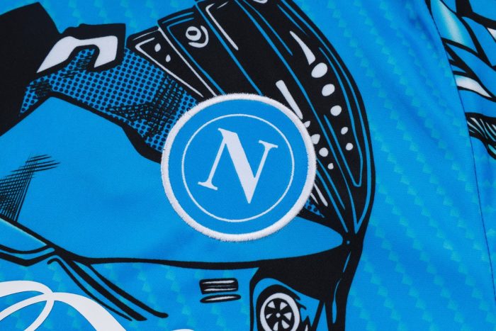 Napoli Blue Splatter Short Sleeve Training Suit - 图片 5