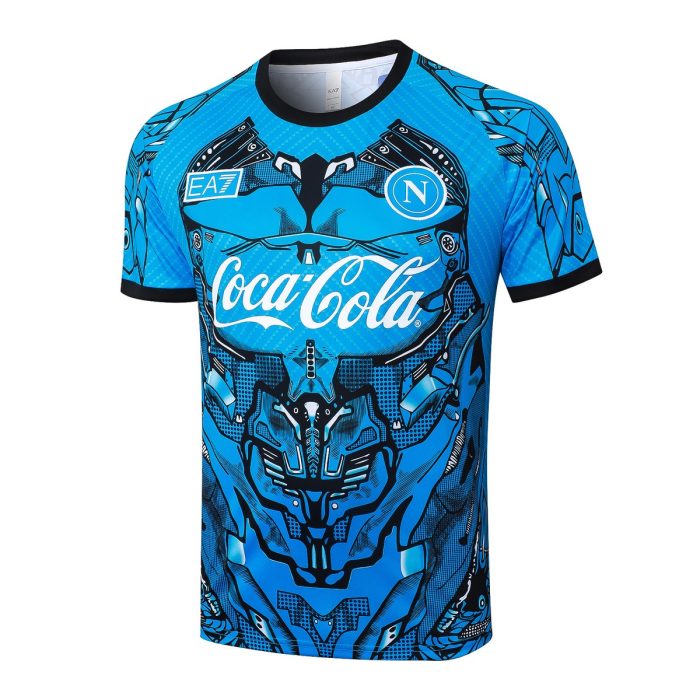 Napoli Blue Splatter Short Sleeve Training Suit - 图片 8