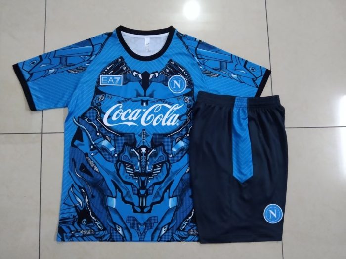 Napoli Blue Splatter Short Sleeve Training Suit - 图片 9