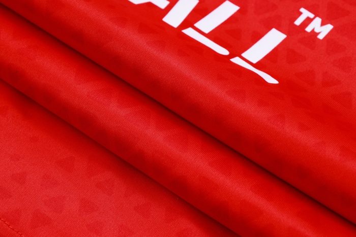AC Milan 23-24 Red Short Sleeve Training Suit with 5-Panel Shorts - 图片 3