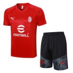 AC Milan 23-24 Red Short Sleeve Training Suit with 5-Panel Shorts - 图片 8