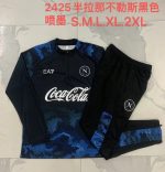 Napoli 24-25 Black Ink Splatter Half-Zip Jacket - 图片 9