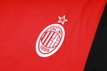 AC Milan 23-24 Red and White Logo Short Sleeve Training Suit (with Pants) - 图片 5