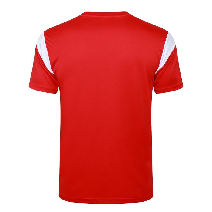 AC Milan 23-24 Red and White Logo Short Sleeve Training Suit (with Pants) - 图片 7