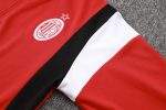 AC Milan 23-24 Long Zip Jacket Red with White Black Shoulder - 图片 5