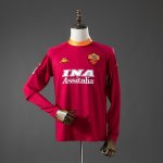 Roma 2000/2001 Home Long Sleeve Retro Jersey - 图片 3