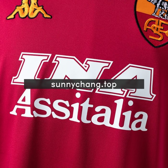 Roma 2000/2001 Home Long Sleeve Retro Jersey - 图片 7