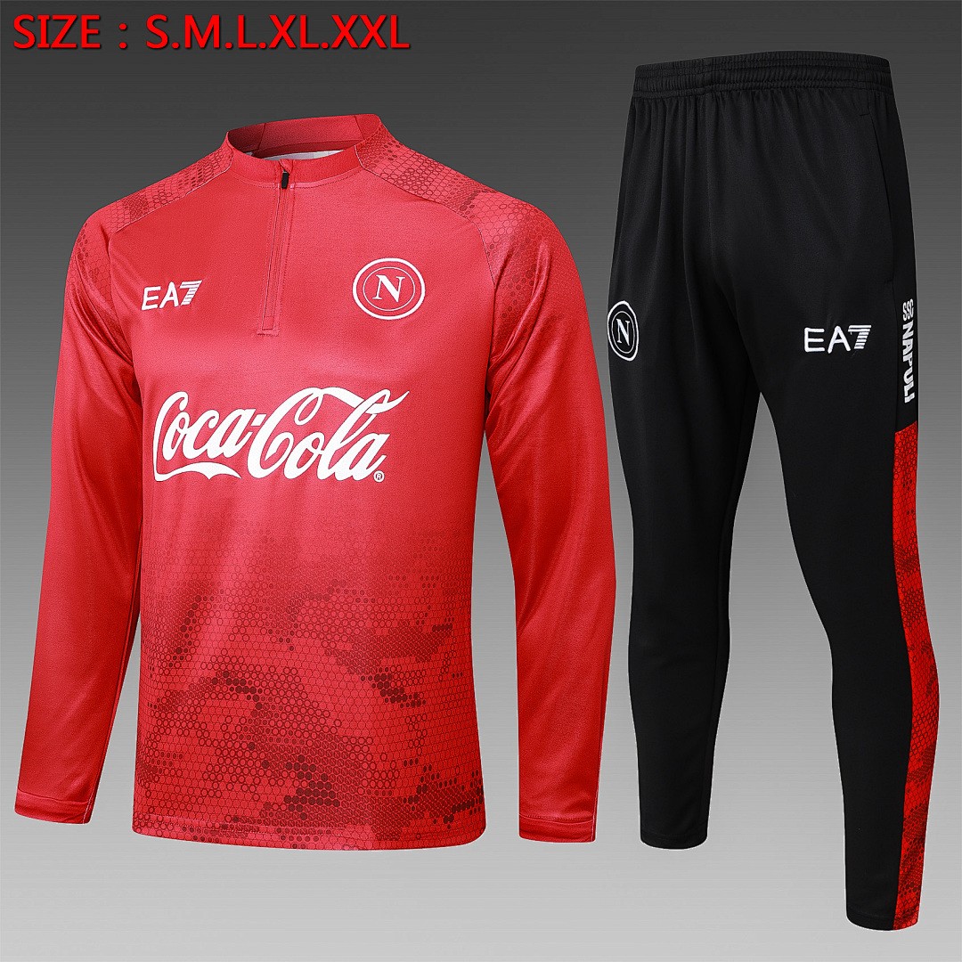 Napoli 24-25 Red Splatter Half-Zip Jacket