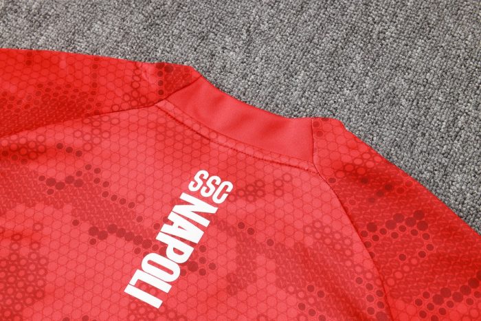 Napoli 24-25 Red Splatter Half-Zip Jacket - 图片 5