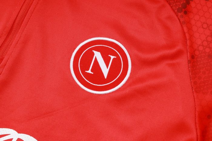Napoli 24-25 Red Splatter Half-Zip Jacket - 图片 6
