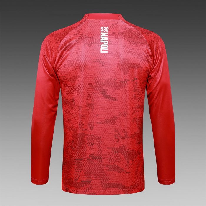 Napoli 24-25 Red Splatter Half-Zip Jacket - 图片 8