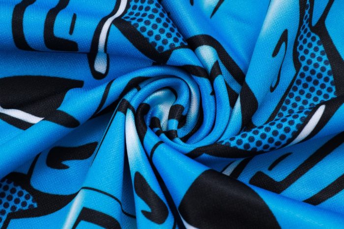 Napoli Blue Ink Splatter Half-Zip Jacket - 图片 4