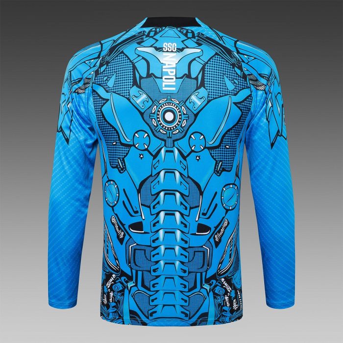 Napoli Blue Ink Splatter Half-Zip Jacket - 图片 7