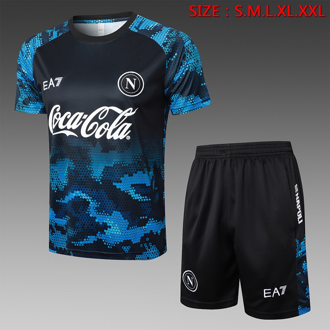 Napoli 24-25 Black Ink Splatter Short Sleeve Training Set