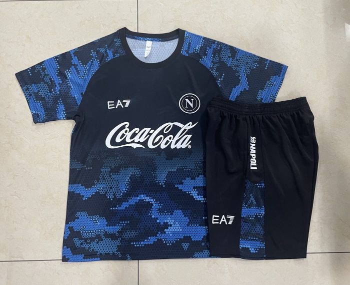 Napoli 24-25 Black Ink Splatter Short Sleeve Training Set - 图片 9