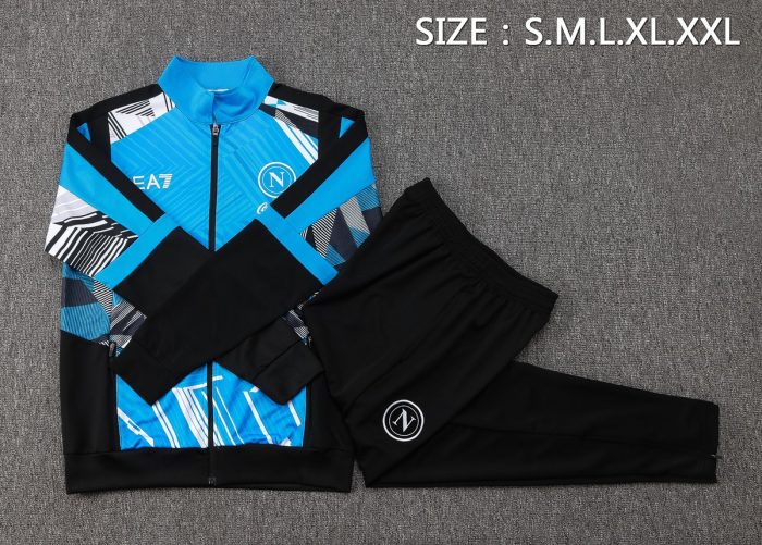 Napoli 24-25 Long Zipper Jacket Lake Blue Spray Print - 图片 2