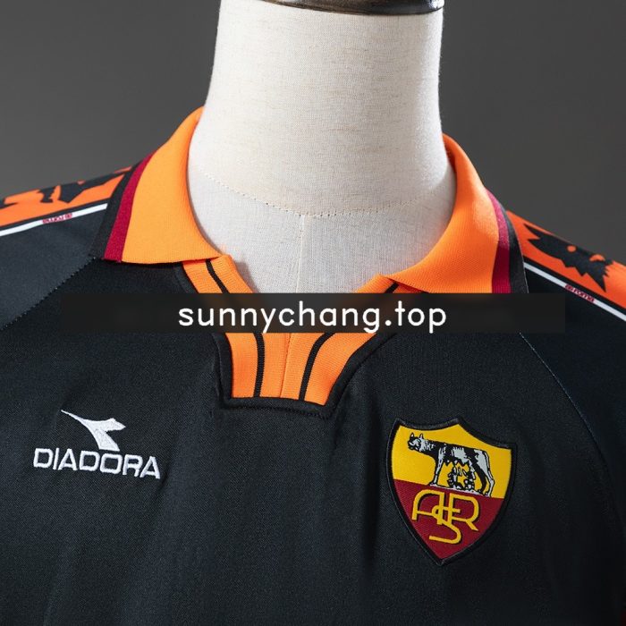 Roma 1998/1999 Third Away Long-Sleeve Retro Jersey - 图片 8