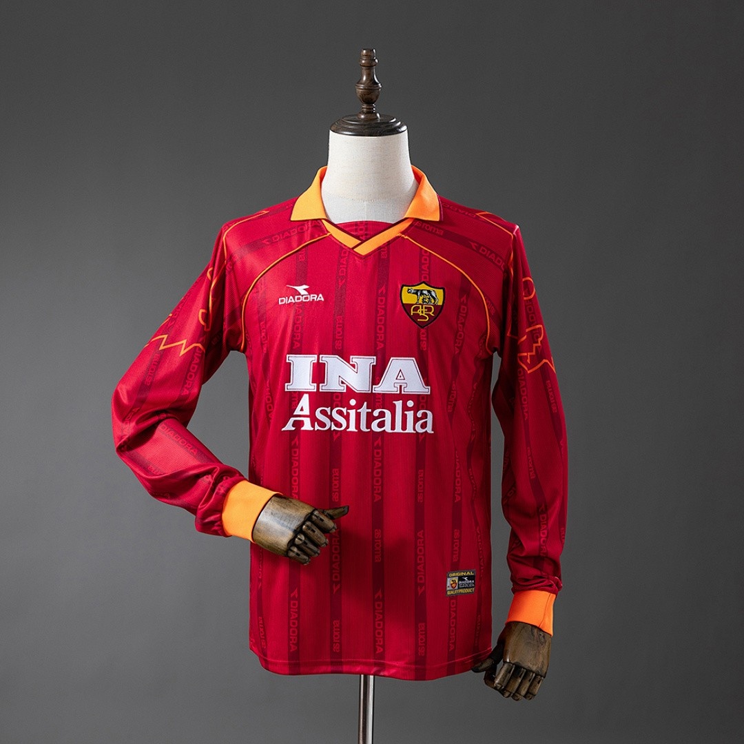Roma 1999/2000 Home Long-Sleeve Retro Jersey