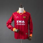 Roma 1999/2000 Home Long-Sleeve Retro Jersey - 图片 3