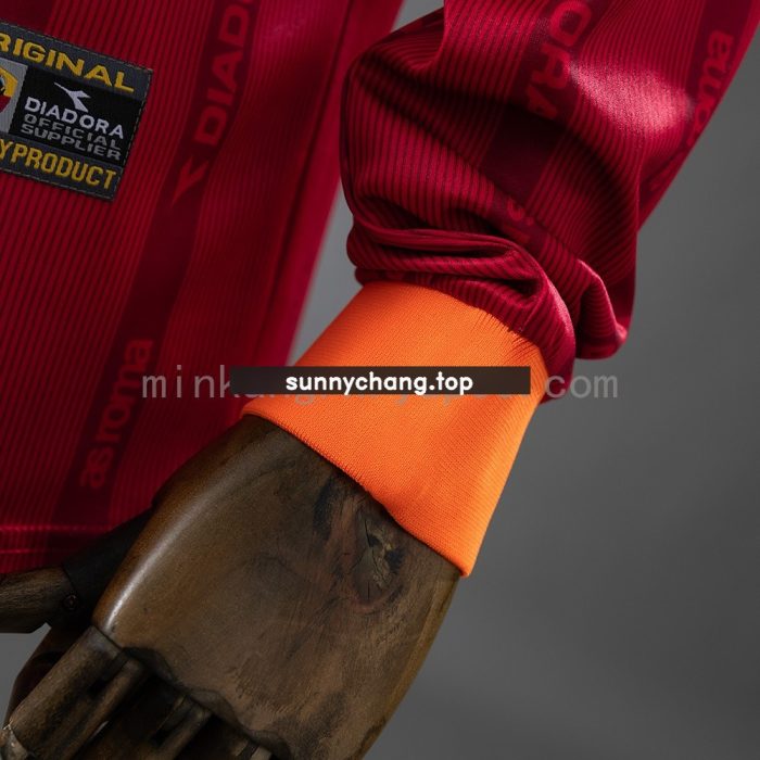Roma 1999/2000 Home Long-Sleeve Retro Jersey - 图片 4