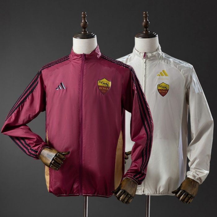 Roma Reversible Jacket Windbreaker - Red & Beige - 图片 2
