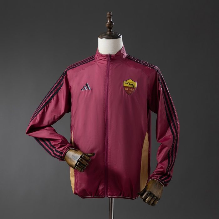Roma Reversible Jacket Windbreaker - Red & Beige - 图片 4