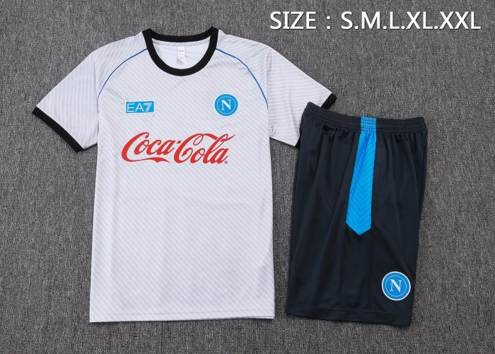 Napoli Light Grey Splatter Short Sleeve Training Shirt - 图片 2