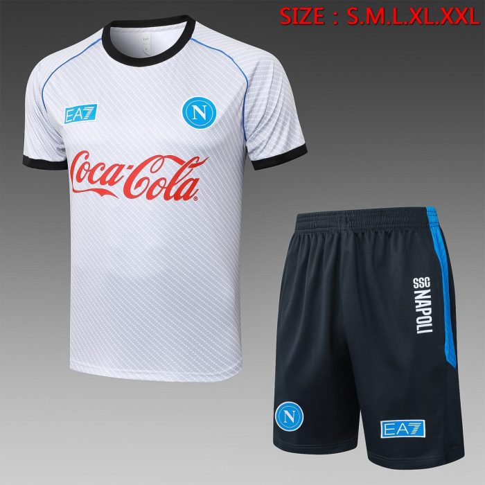 Napoli Light Grey Splatter Short Sleeve Training Shirt - 图片 8