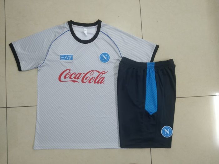 Napoli Light Grey Splatter Short Sleeve Training Shirt - 图片 9