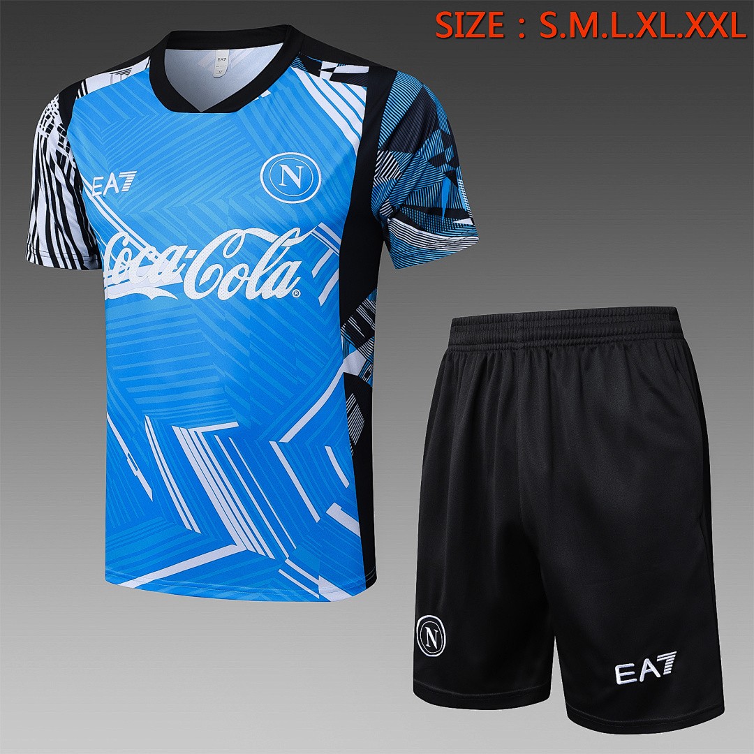 Naples 24-25 Short Sleeve Lake Blue Splatter Training T-Shirt