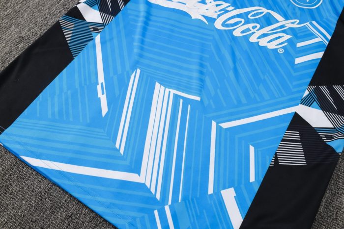 Naples 24-25 Short Sleeve Lake Blue Splatter Training T-Shirt - 图片 4