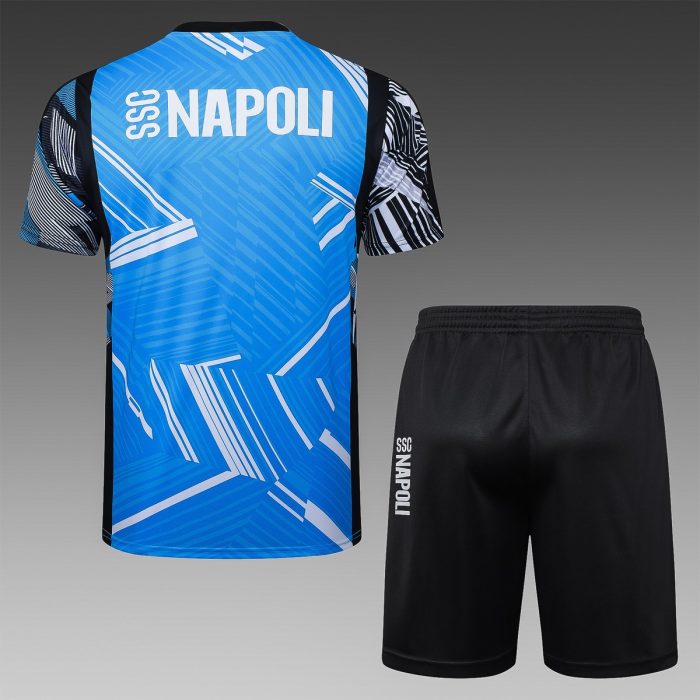 Naples 24-25 Short Sleeve Lake Blue Splatter Training T-Shirt - 图片 6