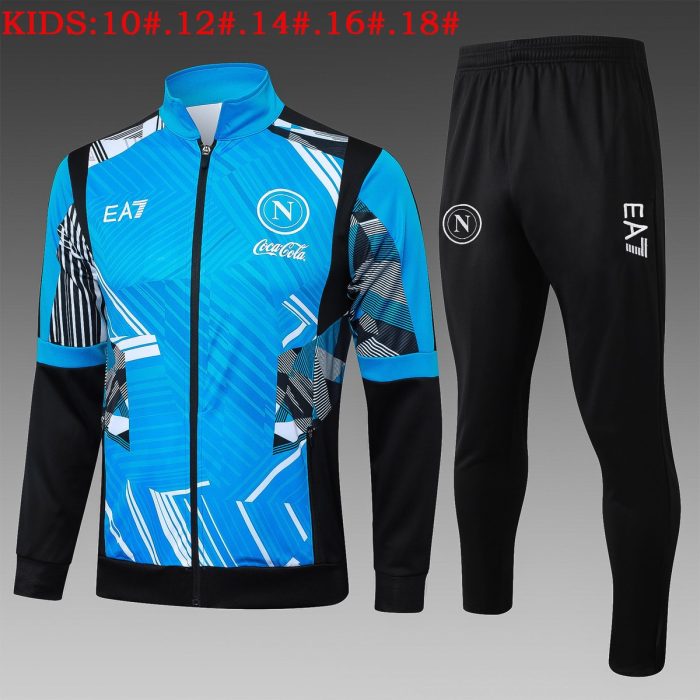 Naples 24/25 Children's Long Sleeve Jersey - Lake Blue Spray - 图片 2