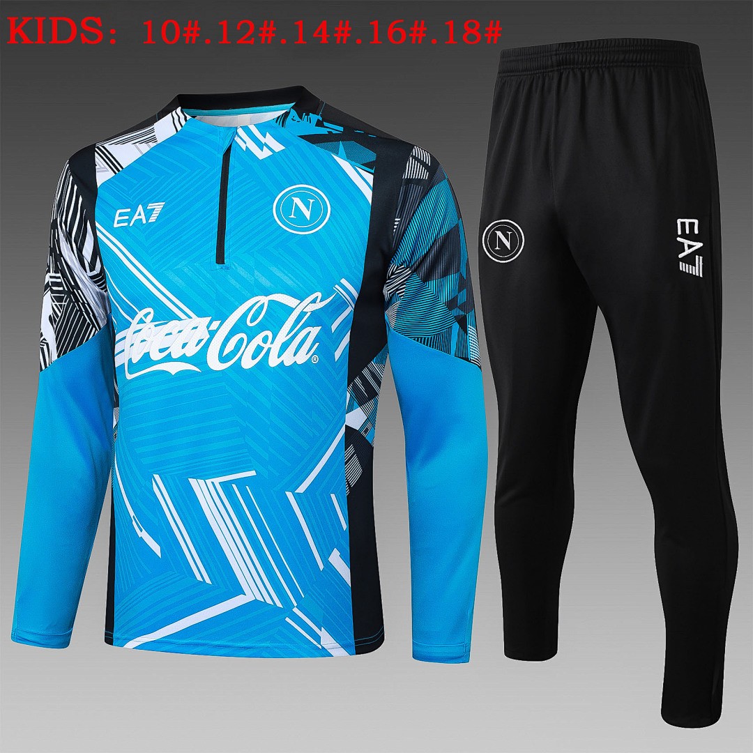 Naples 24-25 Half-Zip Jacket Kids Blue Spray Print