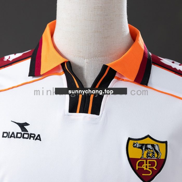 Roma 1998-1999 Away Long Sleeve Retro Jersey - 图片 6