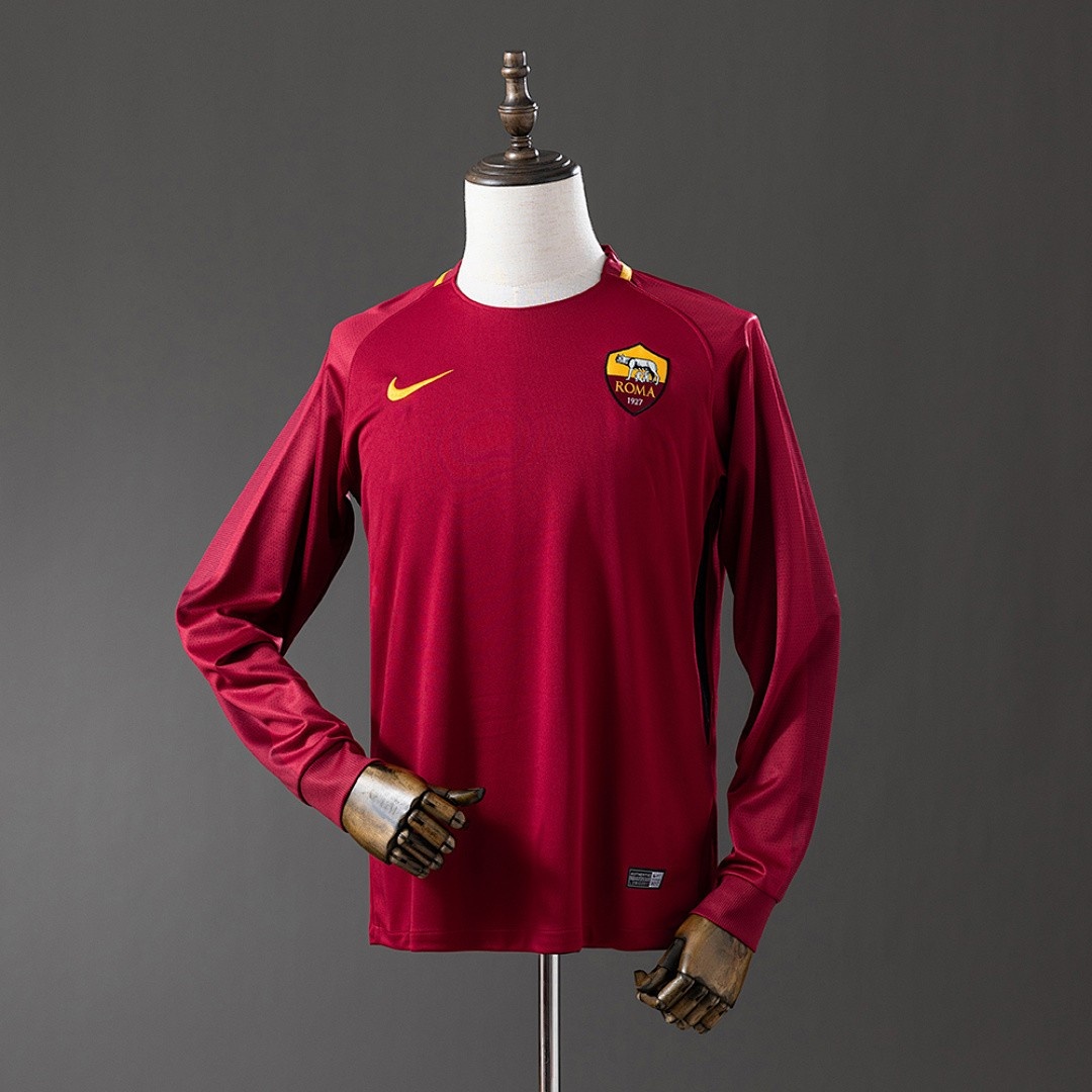 Roma 2017/18 Home Retro Long Sleeve Jersey
