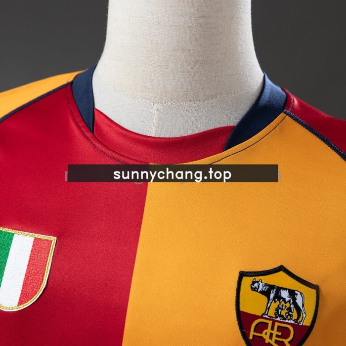 Roma 2001/2002 Champion Edition Long Sleeve Retro Jersey - 图片 6