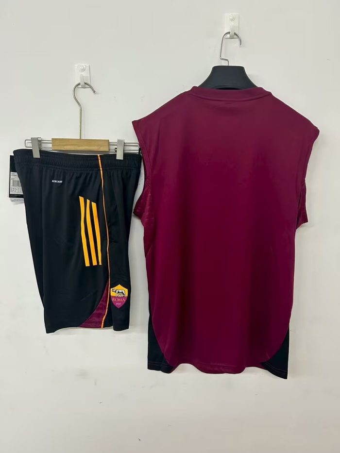 Roma 25/26 Training Suit Red - 图片 2