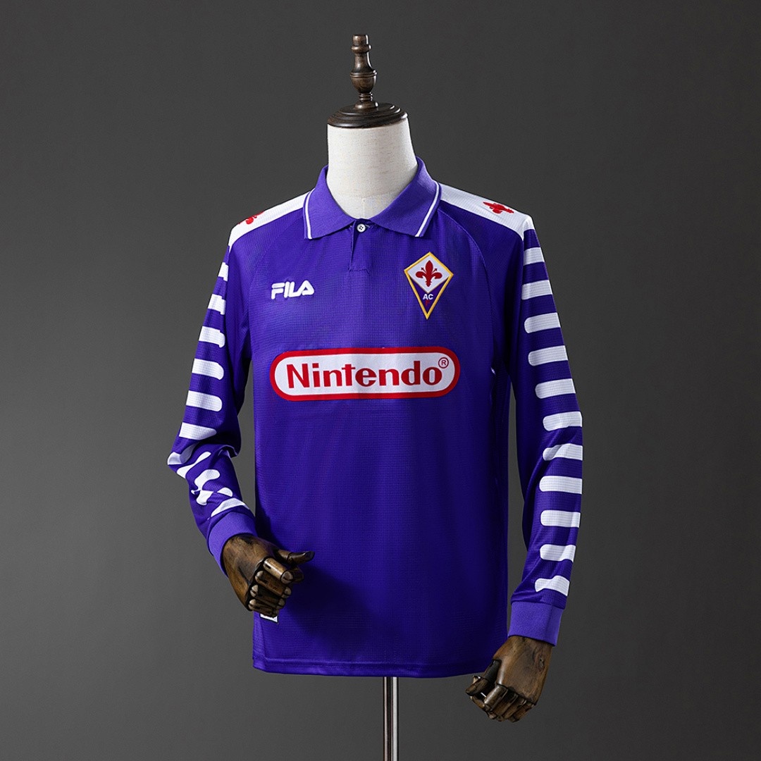 Fiorentina 1998 Home Retro Long Sleeve Jersey