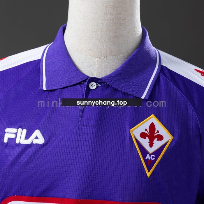 Fiorentina 1998 Home Retro Long Sleeve Jersey - 图片 6