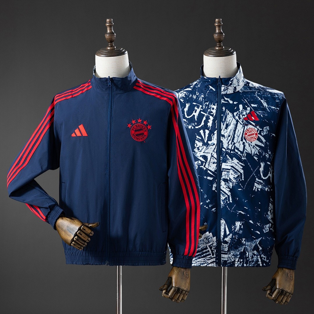 Bayern Munich 25/26 Reversible Jacket Windbreaker - Navy Blue