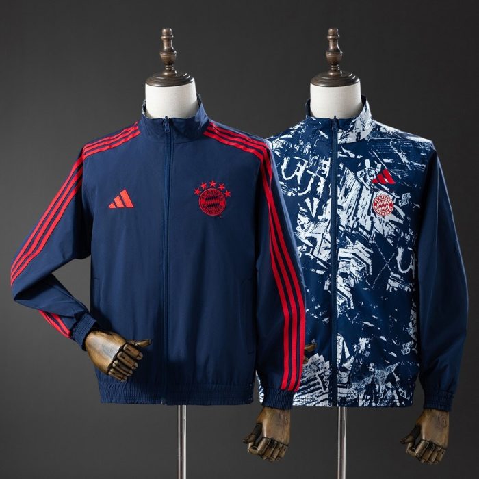 Bayern Munich 25/26 Reversible Jacket Windbreaker - Navy Blue - 图片 4