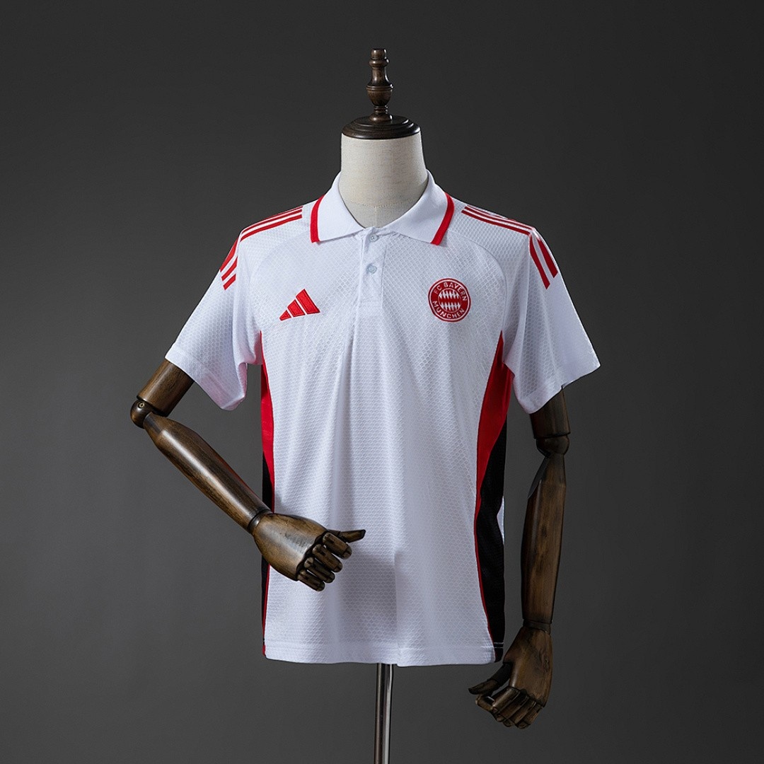 Bayern Munich 25/26 Polo - White & Red