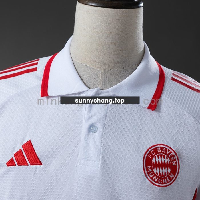 Bayern Munich 25/26 Polo - White & Red - 图片 7